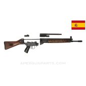 CETME Model C Rifle Parts Kit, 17.5" Barrel, Wood Furniture, Cracked Handguard, 7.62 NATO / .308 *Good* 