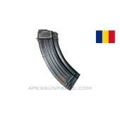 AK-47 Magazine, 30rd, Blued Steel, 7.62x39, Romanian *Good* 