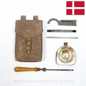 Madsen LMG Gunners Kit & Carry Case, Leather *Good* 