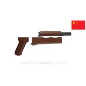 Chinese Polytech AK-47 Handguard Set, w/ Gas Tube & Pistol Grip, Bakelite, *Very Good*