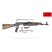 Russian Izhmash AKM Parts Kit, 1973 Dated, w/ Populated Barrel Assembly, 16.25", 3 Matching Parts, 7.62x39 *Good* 