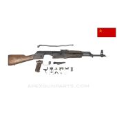 Russian Izhmash AKM Parts Kit, 1973 Dated, w/ Populated Barrel Assembly, 16.25", Non Matching, 7.62x39 *Good* 