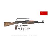 Russian Izhmash AKM Parts Kit, 1970 Dated, w/ Populated Barrel Assembly, 16.25", 4 Matching Parts, 7.62x39 *Good*