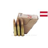 8x56mm (Rifle) - 10RD Box of Austrian Military Surplus, Brass Case, FMJ, In *Good* Condition