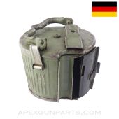 MG-34 / MG-42 / M-53 Detachable Drum for 50rd Belt, Gurttrommel, Green Painted, WW2 Waffen Marked, 8mm Mauser *Good* 