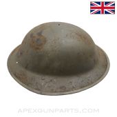 British "Brodie" Steel Helmet, Stripped, No Paint *Fair* 