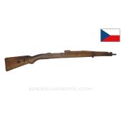 Czech VZ-24 Mauser Stock Set, Complete, w/ German WW2 Plugged Wrist Swivel, Sling Slot, & Take Down Disc, 39.5", Wood, *Fair*