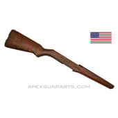 M1 Garand Stock, 29.5", Stripped, Soldier Art/Trench Art, Dark Wood, *Fair* 
