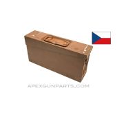 Israeli Marked Machine Gun Ammo Can, Steel w/Carry Handle, Brown Painted, 7.92 *Very Good*