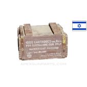 9x19mm +P Israeli IMI (Submachine Gun) - 1000RD Ammo Box - 115 Grain Brass Case - Submachine Gun Ammo *NOS*
