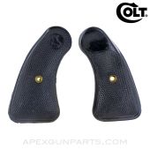 Colt Police Positive Grip Set, Black, Plastic, Round Bottom, *Good*