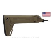 Magpul Zhukov-S™ AK-47/AK-74 Side Folding Stock, w/ Mount Screws, FDE Polymer, 922(r) Compliant, *Very Good*