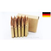8mm Mauser (Rifle) - 15RD Box of German Military Surplus, 1940 Dated, Full Metal Jacket Steel Core S.m.K. 7.92X57 Mauser
