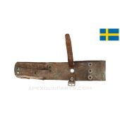 Swedish Mauser Bayonet Frog, Leather, Modified for the M/59 Belt *Fair* 