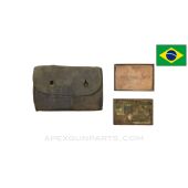 Brazilian Madsen LMG Gunner's Kit "C" Carry Case & Wood Insert, Leather *Fair*