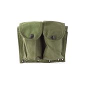 M1A / M14 / M77 / FAL Double Magazine Pouch, OD Green Canvas *Very Good*