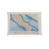 Silk Survival Map, 1953 Dated, Rome - Sarajevo in *Good Condition* 