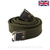 British L1A1 SLR Sling, Nylon w/ Black Hardware, Green *Good*