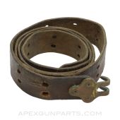 M1907 Sling, Stripped, Brown Leather w/Steel or Brass Hooks, USGI, *Fair* 