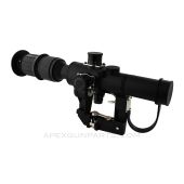 Airsoft AK Mount Scope, PSO 4x24, w/ Illuminated Optic, Matrix Illuminated, *Good*