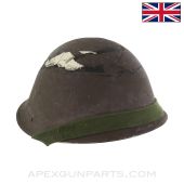 British Mk IV "Turtle Shell" Steel Helmet, No Liner, Brown *Good*