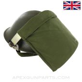 British Mk IV "Turtle Shell" Steel Helmet, w/ Riot Visor *Good* 