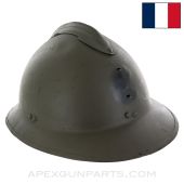 French M1926 Adrian Helmet, Complete, No Badge, WWII *Good*