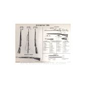 K98k Mauser Rifle Parts Poster, WW 2 German Reprint 45" x 32", B&W *NEW*