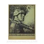 "Der Gott der Eisen Wachsen ließ" Propaganda Poster Reprint, 22.5"x16.5" *NEW* 