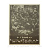 "DIE ABWEHR" Propaganda Poster Reprint, 22.5"x16.5" *NEW*