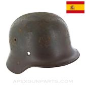 Spanish M42 Helmet Stripped, Metal, Grey *Fair*