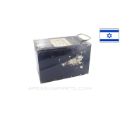 9x19mm (Submachine Gun) +P Israeli IMI, 500RD Ammo Box, 115gr, Brass Case, Submachine Gun Ammo *NOS*