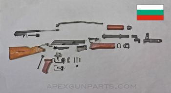 Bulgarian AK-74 Parts Kit, Wood Stock & Hand Guards, Stripped Bolt, 5.45x39 *Good* 