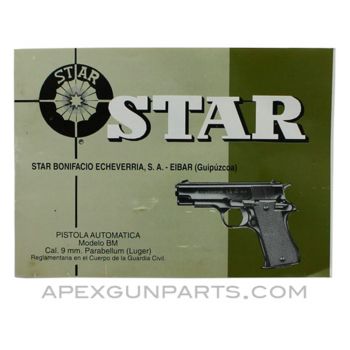STAR Pistol Booklet, Original Spanish, *Good* 