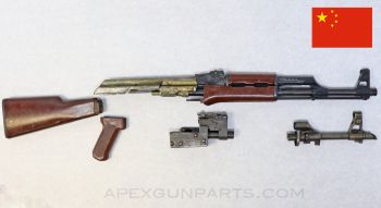 Chinese Type 56 AK Parts Kit, w/ Original Populated CL Barrel, Composite Furniture, No Internal Parts, 7.62x39 *Good* 