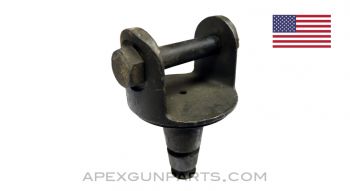 Pintle For M2 & M3 Tripod, with Bolt, Fits .30 & .50 Cal. Guns, 2 Ring 1917 Style with 2-Step Base, *Very Good*