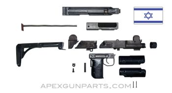 UZI Parts Kit w/Folding Steel Stock, TYPE 2, Includes Trunnion & Cut Receiver, *Good To Very Good* 