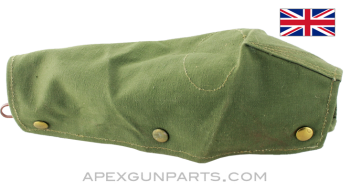 Lee-Enfield Rifle Action Cover, OD Green Canvas, Brass Snaps *Very Good* 
