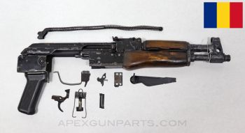 Romanian Draco AK Pistol Parts Kit, Original Barrel, Numbers Matching, Modified Carrier, 7.62x39