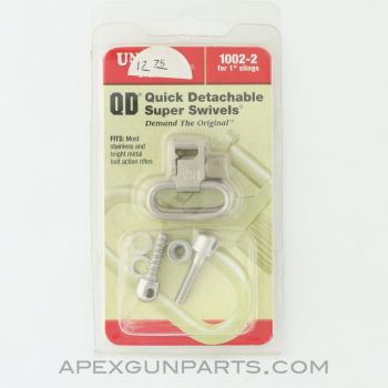 Uncle Mike's QD Sling Swivels, Bolt Action Rifles, For 1" Slings, Stainless Steel, 1002-2 *NEW*