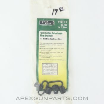 Uncle Mike's Push Button Detachable Sling Swivels, For 1" Slings, Bolt Action, 1011-2 *NEW*