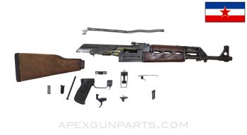 Yugoslavian M64 Wood Stock Parts Kit w/Populated Barrel in Front Receiver Section, 7.62X39 *Good* 