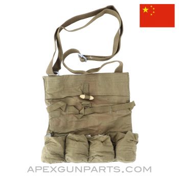 Chinese Stick Grenade Pouch, 4 Pocket, Canvas *NOS*