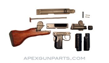 UZI Parts Kit w/Wooden Stock, Includes Front Trunnion, 9mm Luger *Very Good* 