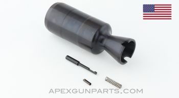 PAP Pistol Muzzle Brake, Krinkov Style, 26mm LH, w/ Plunger & Retainer, Blued *NOS* 