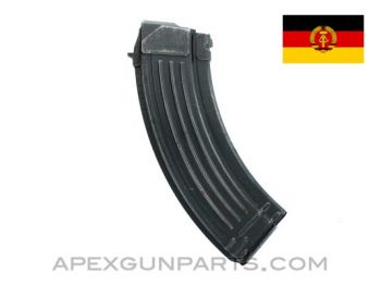 East German AK-47 Magazine, 30rd, Steel, Blued, 7.62x39, *Good* 