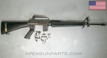 Colt 614 M16A1 Parts Kit, 20" Barrel, Triangle Handguards, 3-Prong Flash, A1 Stock & Pistol Grip, 5.56mm *Very Good*