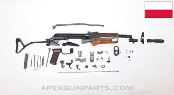Polish AK-74 (Wz.88) Tantal Parts Kit, Side Folding Stock, Partial Matching, 5.45X39 *Very Good*