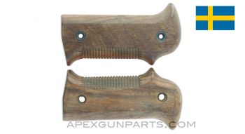 Swedish M1937 BAR Pistol Grip Halves, L&R, Wood *Very Good* 