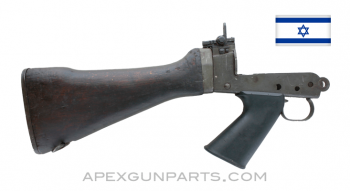 Israeli FAL Buttstock Assembly, With Lower, Stripped, *Good*